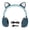 Blue Green, variant on M Buder Cat Ear Gaming Headphones Deep Bass LED Light Foldable Headset Pink 7.48 inches / 19 cm