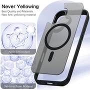 BENTOBEN Case for iPhone 16 Compatible with Mag-Safe, 6.1 Metal Lens Frame Button Frame Hard Tpu Matte Magnetic Anti-Fingerprint Shockproof Protective Cover, Black