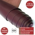 thumbnail image 2 of ELW Tooling Leather 5/6 OZ 2-2.4mm Thickness  Burgundy Color  Pre-Cut 20-25 SQ FT Finished Full Grain Leather Cowhide Handmade Perfect for Crafting, Sewing, Molding, Workshop, 2 of 6