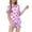 0-Purple722, variant on WOYY Toddler Girls Outfits Bow Flower Print Short Sleeve Button Shirt Shorts Sleepwear Set, Sizes 3-4T