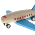 thumbnail image 3 of TISHITA Mini Wooden Pull Back Airplane Friction Powered Toy for Kids Gift Blue Wing, 3 of 8