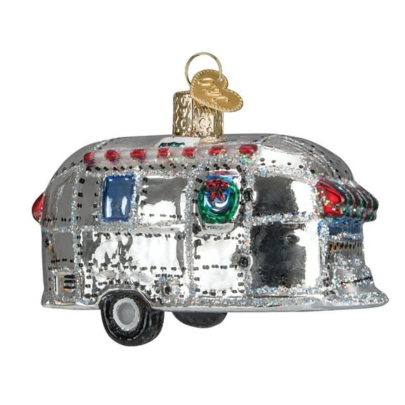 Old World Christmas Ornaments: Camping Outdoor Collection Glass Blown Ornaments for Christmas Tree, Vintage Trailer