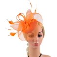 thumbnail image 4 of White Fascinator Fashion Headbands Fascinators Hat Flower Mesh Ribbons, 4 of 5