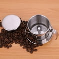thumbnail image 3 of CATPAN Vietnamese Coffee Filter, Coffee Maker Dripper Filter Coffee Maker Indian Vietnamese Stainless Steel Drip Pot Portable Press Cup Manual Infuser for Office Home Kitchen Camping(silver), 3 of 10