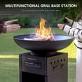 thumbnail image 2 of MASTER COOK 28" Charcoal Grill, Fire Pit and BBQ Combo for Outdoor Cooking Backyard Parties Camping, Round, 2 of 6