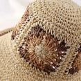 thumbnail image 5 of YooGuoGuo Straw Sun Hat Floral Woven Wide Brim Bucket Beach Hat UV Protection Summer Fishing Hat, 5 of 5