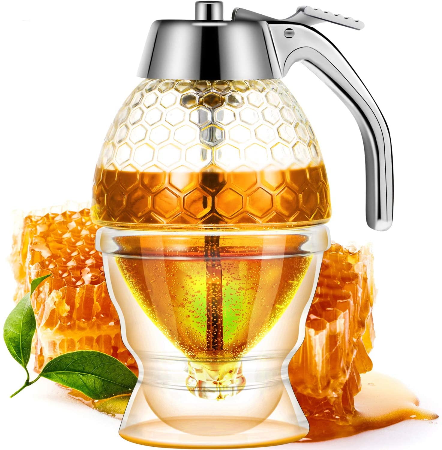 Honey Dispenser No Drip Glass Maple Syrup Dispenser Glass Beautiful