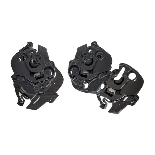 Juego de 2 bases para casco abierto, prácticas, profesionales, robustas y de fácil instalación para visera y motor.