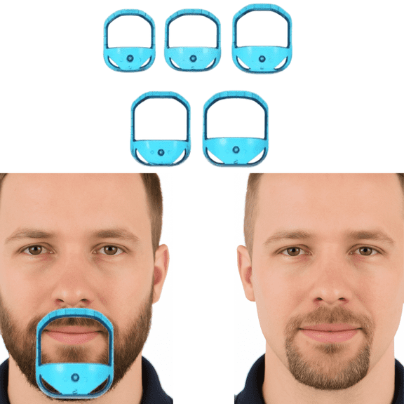 Sasha Square Goatee Shaper for Men, Beard Grooming Kit for Men, Barber Accessories, Moustache Shaper, Saves Time & Gives You Perfect Symmetric Beard