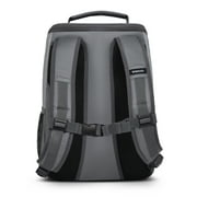 Igloo Laguna Soft Sided Cooler Backpack, 24 Can Capacity, Gray Twill with Ibiza Blue