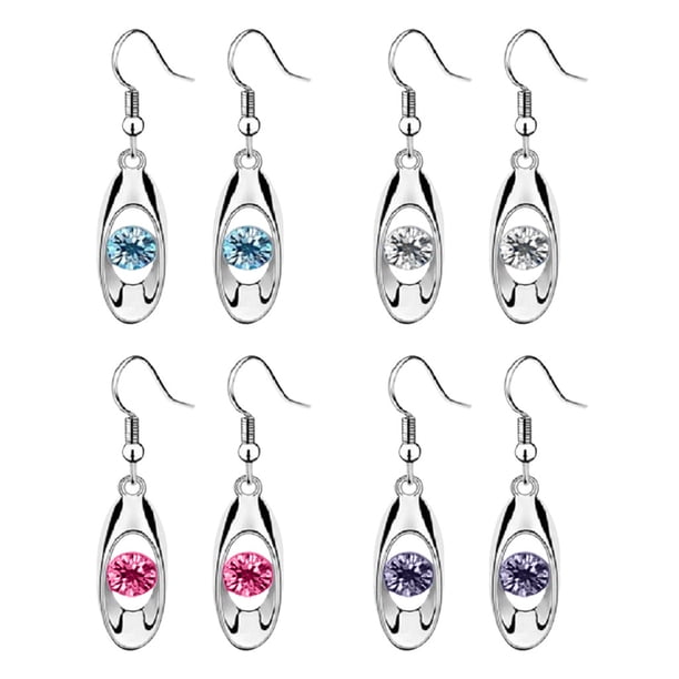 Pendientes para mujer, regalos para mujer, 8 piezas, pendientes de gota de cristal de moda, pendientes colgantes ovalados, pendientes largos, regalo, joyería, pendientes colgantes.