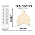 thumbnail image 2 of Unfinished Wood Newborn Baby Hat Shape 3" / 1/2", 2 of 3