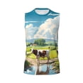 thumbnail image 6 of Lsque Countryside Farm Cow Print Men's Cotton Blend Sleeveless Muscle Shirts (S-3XL)- Moisture Wicking, Odor Protection, UPF 30+,Medium, 6 of 8