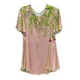 thumbnail image 4 of USSUMA Womens Summer Tops Loose Flowy T-Shirts for Women Trendy Floral Print Womens Blouses and Tops Dressy Short Sleeve Round Neck Tunic Plus Size Shirts for Women, 4 of 4