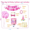 thumbnail image 3 of Dog Birthday Party Supplies Decorations Dog Girl Birthday Bandanas Set with Dog Birthday Hat with Birthday Numbers, Scarf, Birthday Banner, Balloons and Bowtie Pink, 3 of 6
