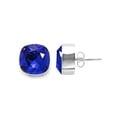 thumbnail image 4 of Aretes Zvezda Cushion color Majestic Blue plata .925 poste Zvezda ZAR-CSH12-MB-P, 4 of 4