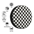 thumbnail image 5 of Balery Black And White Checkerboardtire Cover Waterproof Dust-Proof, Universal Spare Wheel Tire Cover For Trailer, Rv, Suv Truck And Vehicle Camper Accessories-16 Inch, 5 of 9