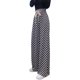 thumbnail image 4 of Pantalones a cuadros de tablero de ajedrez para mujer, pantalones de pierna ancha, pantalones sueltos con cordones de cintura alta, 4 of 5