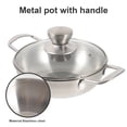 thumbnail image 4 of Mini Hot Pot Kitchen Metal Small Cooking Pots Pan Work on Stainless Steel Cookware Nonstick Skillet Chinese, 4 of 6