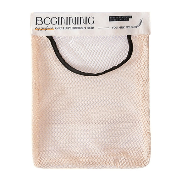 Wall Mounted Mesh Storage Bag | Large Capacity Hanging Organizer for Fruits Vegetables & Household Items | Reusable Polyester Mesh Pocket | 11x12.6 Inch