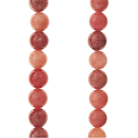 Ruby Mix Quartzite Round Beads - 8mm by Bead Landing