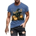 thumbnail image 2 of Handshe Men's Halloween Graphic Short Sleeve Round Neck T-Shirt - Comfortable T-Shirt, 2 of 5