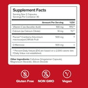 O Positiv URO Urinary Tract Health Vitamin Capsules with Cranberry and D-Mannose, 60 Count