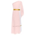 thumbnail image 3 of CHICTRY Robe de Princesse Grecque pour Filles Enfants Grèce Antique Dieu Rome Égypte Robe Longue Maxi à une Épaule Rose 12, 3 of 7