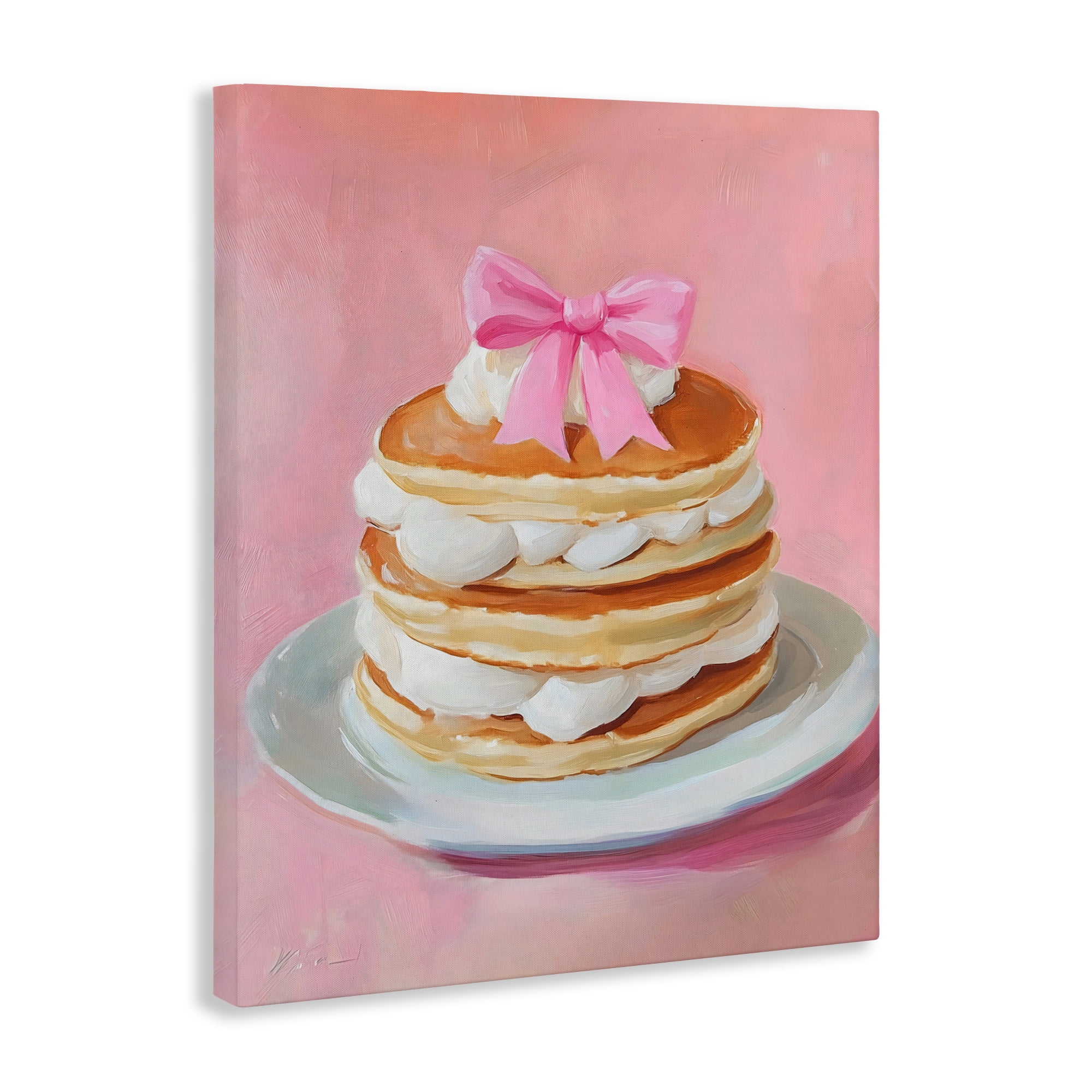 Stupell Industries Coquette Pancakes with Whipped Cream Canvas Wall Art, design by The Prints Vibe