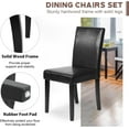 thumbnail image 4 of FDW Dining Chairs Set of 4 Dining Side Chairs for Home Kitchen Living Room, Black (Set of 4), 4 of 7
