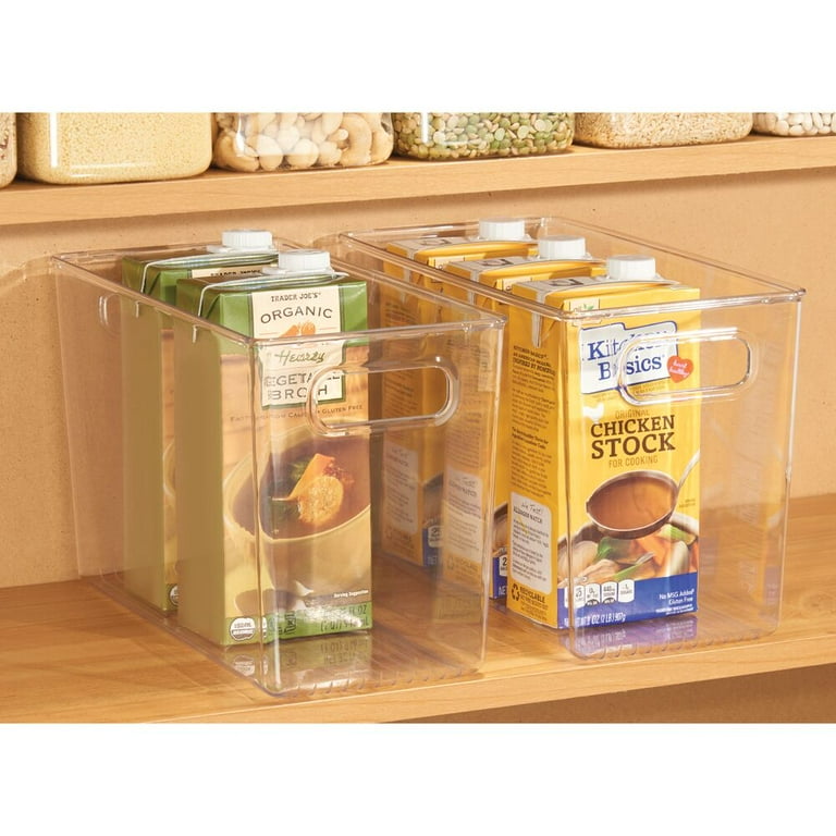 Mdesign Large Plastic Kitchen Pantry Storage Organizer Bin With