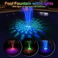 thumbnail image 2 of Floating Pool Fountain with Underwater Light Show,Pool Water Fountains Pool Fountains with Anchor,2 Spray Modes Swimming Pool Fountain Pump,Pool Fountain for Inground Above Ground Pools-1PC, 2 of 6