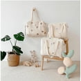 thumbnail image 5 of Korea Style Newborn Baby Care Diaper Bag Mummy Shoulder Bag Embroidery Quilted Stroller Diaper Storage Organizer Large HandbagsL, 5 of 5