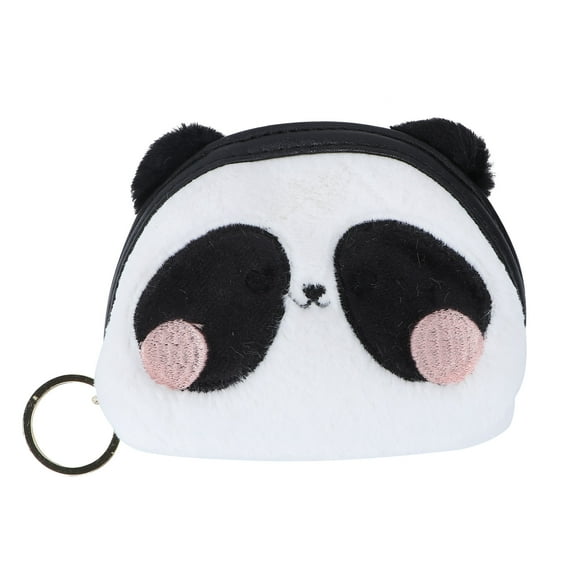Kitandove 1Pc Cute Small Pouch Panda Shape Plush Coin Purse for Kids and Girls Storage of Small Items