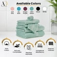 thumbnail image 4 of Ample Decor Bathroom Towel Set of 18-4 Bath Towel, 4 Hand Towel, 10 Wash Cloths - Ideal for Gifting, Hotel, Gym, Spa - Mint Green, 4 of 8