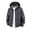 Gray, variant on Men Hood Zip Up Utility Jacket, Nylon Spandex Blend Water Resistant Multi Zip Pocket Casual Outdoor Coat