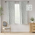 thumbnail image 6 of CURTAINKING Blackout Curtains 63 Inches Long, Printed Floral French Farmhouse Curtains for Bedroom Living Room Back Tab Thermal Insulated Window Drapes, 2 Panels Gray, 6 of 9