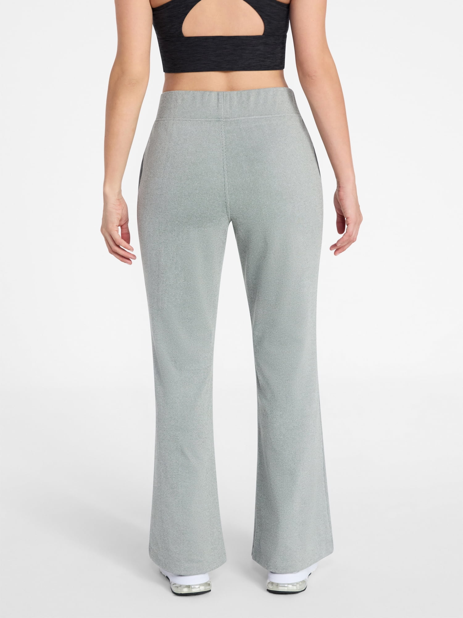 Athletic Works Women's Bi-Color Flare Pants, 30.5" Inseam, Sizes XS-XXXL