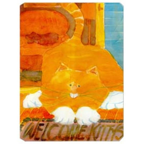 Carolines Treasures  Orange Tabby Welcome Cat Mouse Pad