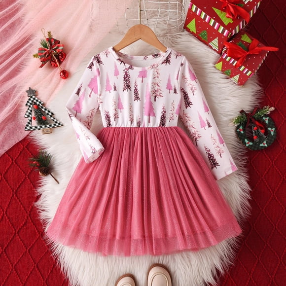 Cowsor Baby Girl Dress Flower Tulle Party Dresses Princess Pageant Birthday Wedding