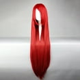 thumbnail image 2 of Unique Bargains Wigs for Women 39" Bright Red Wigs with Wig Cap Long Hair, 2 of 6