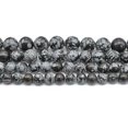 thumbnail image 2 of K-KED Snowflake Obsidian Smooth Round Beads 4mm 6mm 8mm 10mm 15.5" Strand-6 mm, 2 of 6