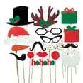 thumbnail image 1 of Un conjunto de labios 17pcs DIY divertido del bigote de los vidrios rojos cuerno de ciervo del sombrero de Santa en los palillos del banquete de boda de la Navidad Photo Booth Puntales, 1 of 4