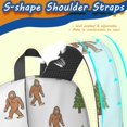 thumbnail image 5 of Bigfoot and Tree White Pattern 17" School Backpacks for Teens,Waterproof Oxford Fabric,S-Shape Padded Straps for School,Travel,Hiking,Camping, 5 of 6