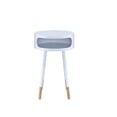thumbnail image 2 of 16" X 16" X 26" White And Natural Bentwood End Table, 2 of 4