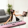 thumbnail image 4 of Ktaxon 61 Keys Keyboard Piano for Beginners, Z-Stand, Piano Bench, Pink, 4 of 9