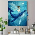 thumbnail image 4 of Qisvanset Fairy Riding Whale Canvas Wall Art 15.75x11.81 Inches, 4 of 8