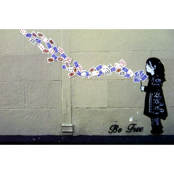 Be Free Graffiti - CANVAS OR PRINT WALL ART