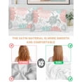 thumbnail image 3 of Teal Red Coastal Turtle Pillow Cases Standard Size Set of 2, Smooth Satin Pillowcase for Hair and Skin, Ocean Coral Nautical Decorative Cooling Bed Pillow Covers with Zipper, 20x26 Inches, 3 of 5