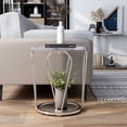 thumbnail image 6 of Gables 1-Shelf Metal Round End Table, Chrome and Clear, 6 of 7